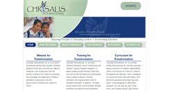 Desktop Screenshot of chrysalisinternational.org